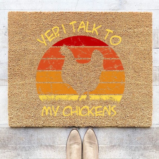 Discover Yep, I Talk To My Chickens Vintage - Yep I Talk To My Chickens Vintage - Coir Doormats