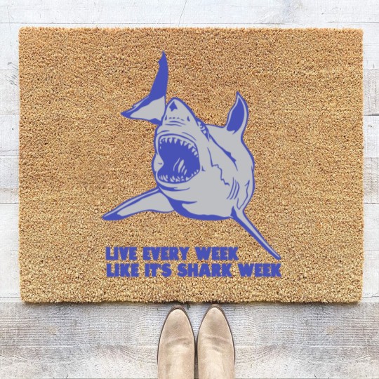Discover Live Every Week Like Its Shark Week New Coir Doormats