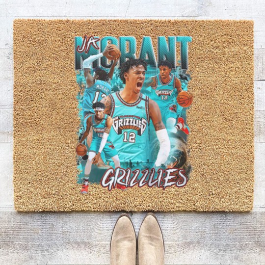 Discover Ja Morant Coir Doormats | Memphis Grizzlies Bootleg Graphic Coir Doormats