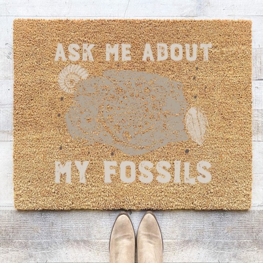 Discover Fossil Collector | Paleontologist Fossil Dino Gift Coir Doormats