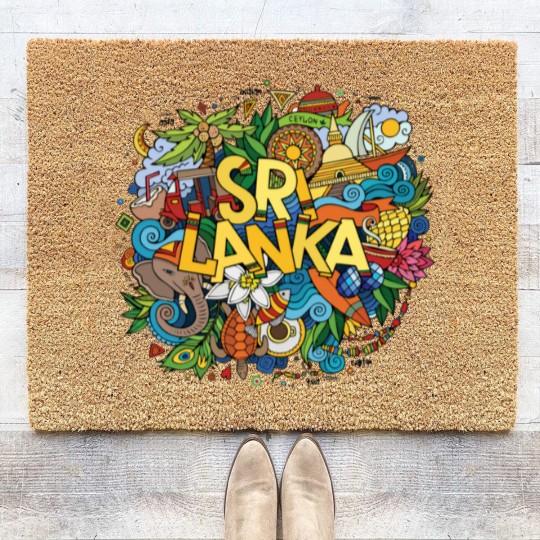 Discover Sri Lanka Ceylon Culture Elements Coir Doormats