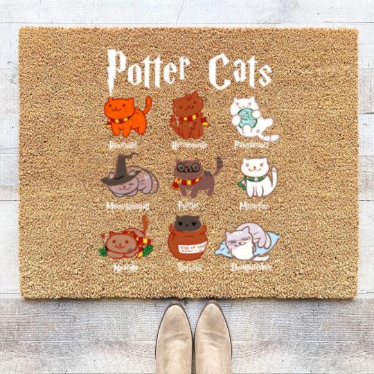 Discover Potter Cats Coir Doormats Funny Gifts For Cat Lovers - Cat - Coir Doormats