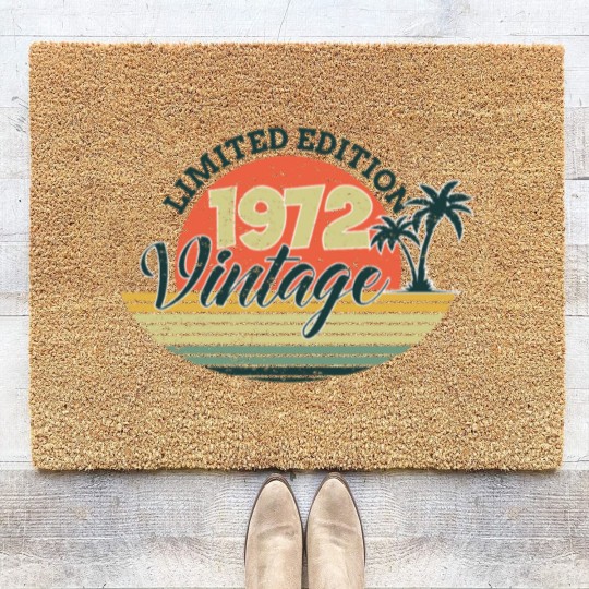 Discover 50 Years Old Vintage 1972  50th Coir Doormats