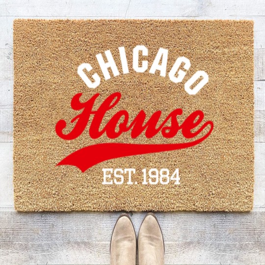 Discover Vintage Chicago house est. 1984 house music party Coir Doormats