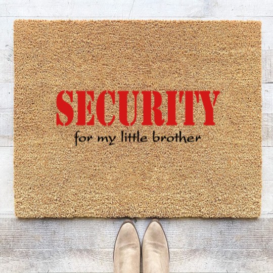 Discover Security for my little brother Coir Doormats