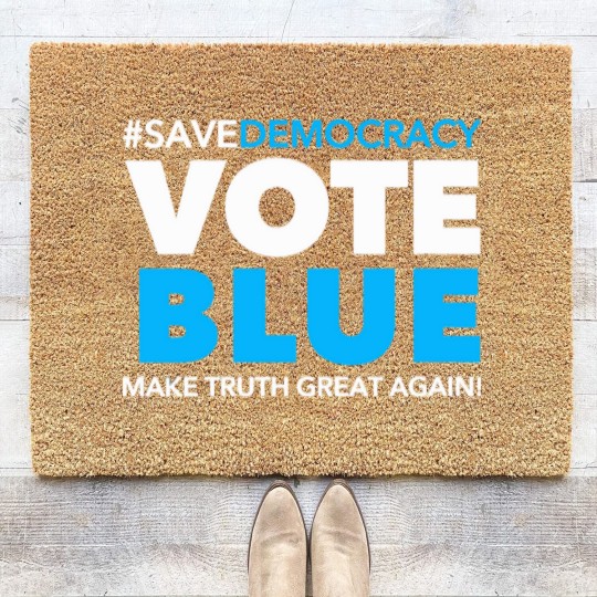 Discover Save Democracy - Vote Blue - Make Truth Great Agai Coir Doormats