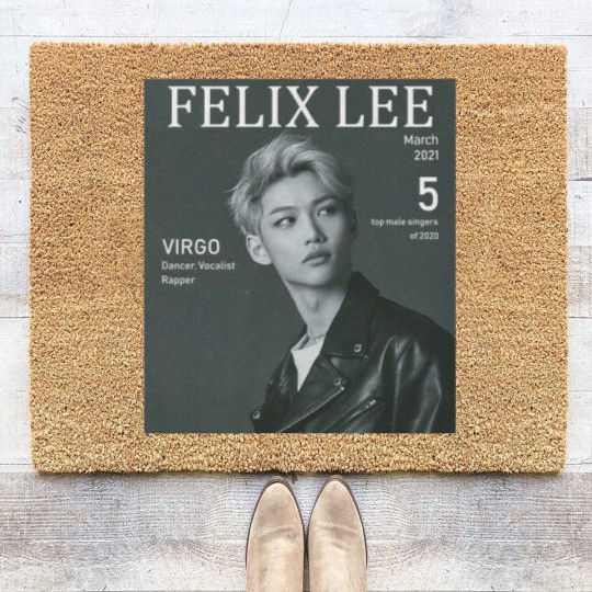 Discover Felix Lee Stray Kids Coir Doormats, B&W Stray Kids Graphic Coir Doormats, Felix Lee Stray Kids Kpop Coir Doormats