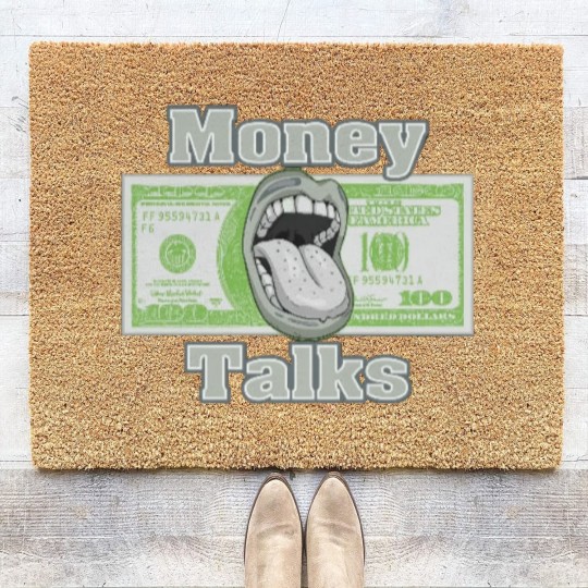 Discover Money Talks Coir Doormats to Match Jordan Retro 5 Green Bean