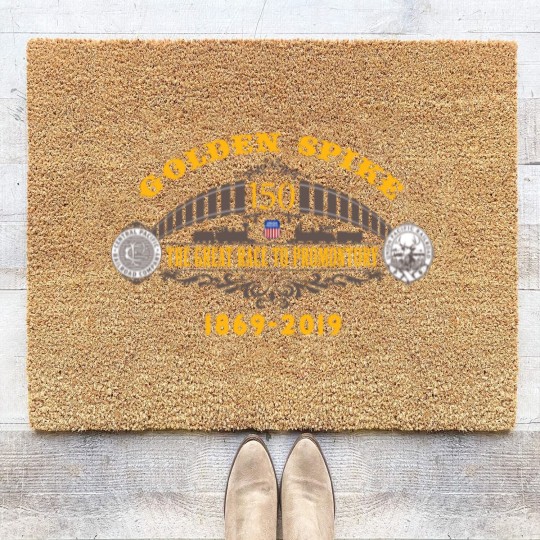 Discover Golden Spike Color UP Logo Coir Doormats