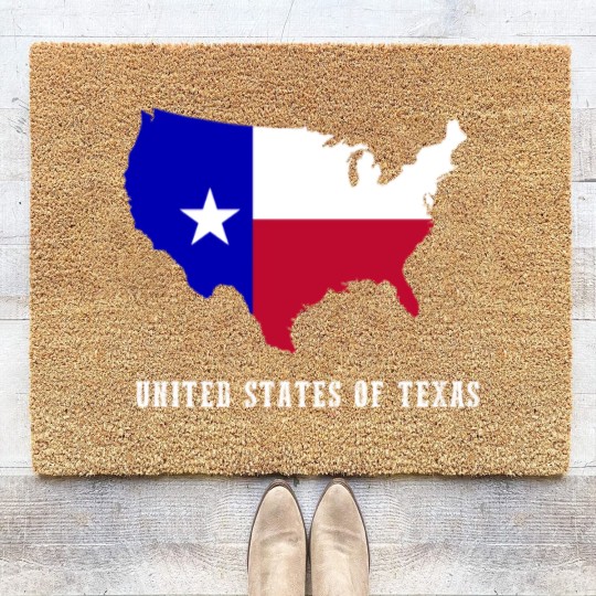Discover United States of Texas Map or Lone Star State Fans Coir Doormats