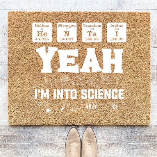 Discover Yeah I m Into Science hen Lover Element Table Coir Doormats