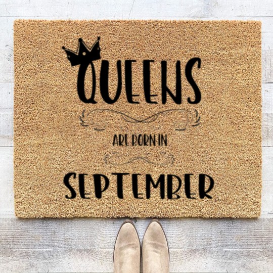 Discover September birthday women ladies queen Coir Doormats