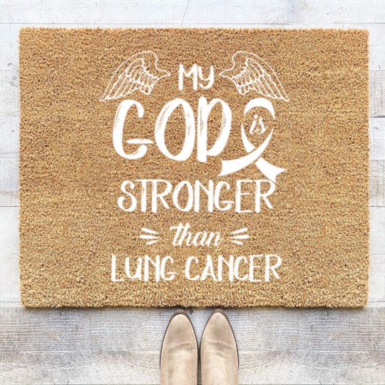 Discover LUNG CANCER Coir Doormats