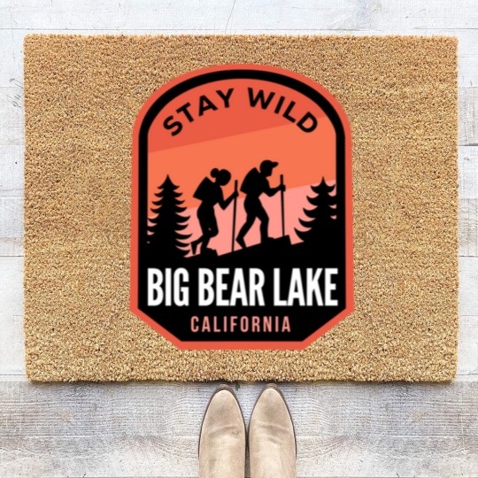 Discover Big Bear Lake California Hiking in Nature - Big Bear Lake California - Coir Doormats
