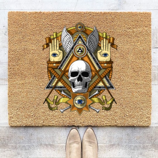 Discover Masonic Skull Coir Doormats