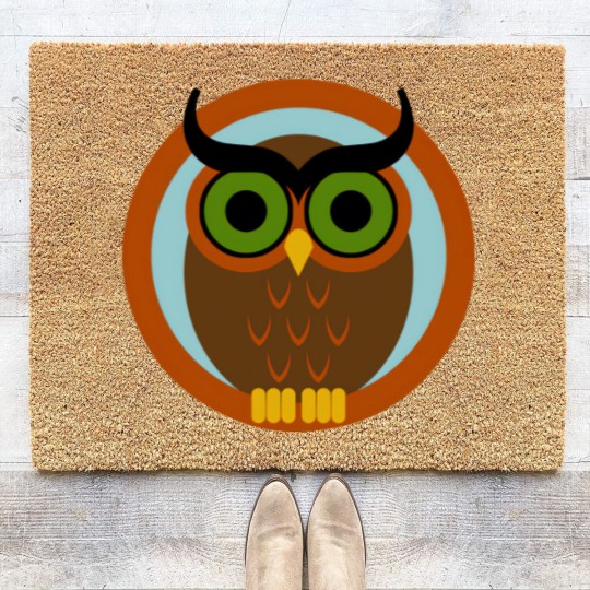 Discover 70s Style Owl - 70s - Coir Doormats