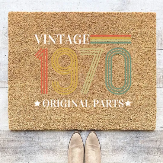 Discover Vintage 1970 70s Classic Born 1970 Original Parts Coir Doormats