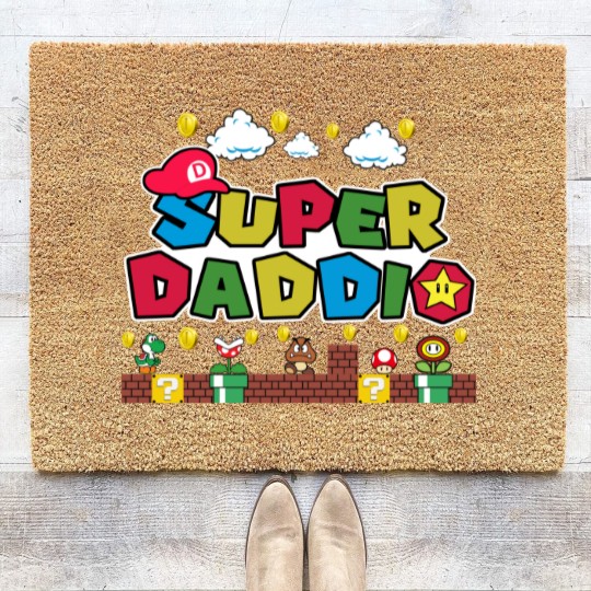 Discover Super Daddio Coir Doormats - Funny Dad Coir Doormats, Father's Day Coir Doormats