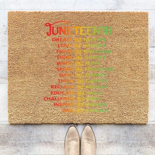 Discover Juneteenth Dream Like Leaders Black Men Women Boys Coir Doormats