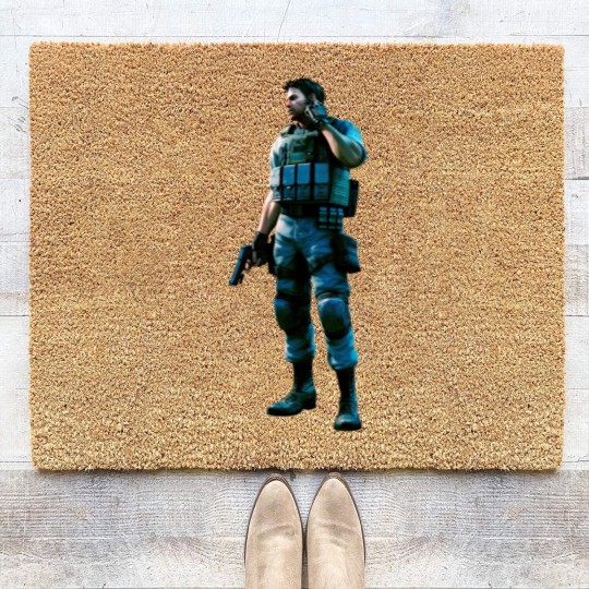 Discover Chris Redfield Residence Evil Biohazard 5 Gold Premium Unisex Coir Doormats