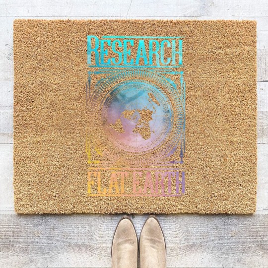 Discover Research Flat Earth #FlatEarth Coir Doormats