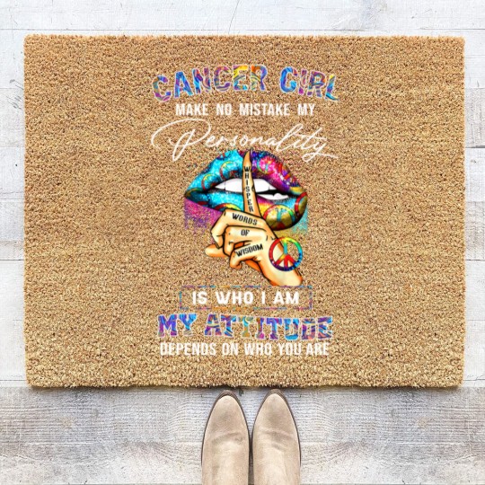 Discover Cancer Girl Make No Mistake My Personality - Zodiac Gift Birthday Gift - Coir Doormats