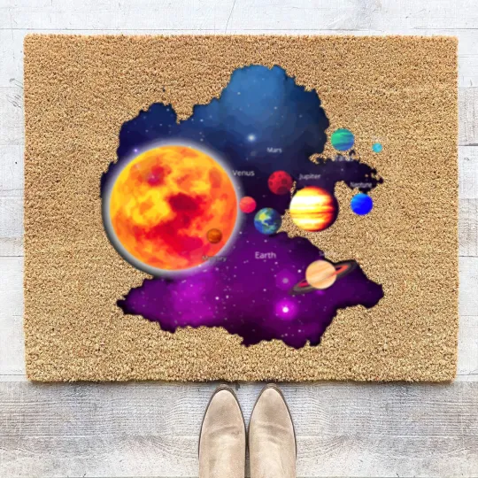 Discover Solar System Planets For Astronomy And Space Geeks Coir Doormats