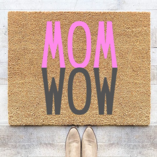 Discover Mom Wow Kids Super Power Mothers Day Gift Coir Doormats