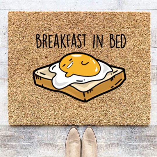 Discover Fried egg toast - Breakfast in bed Coir Doormats