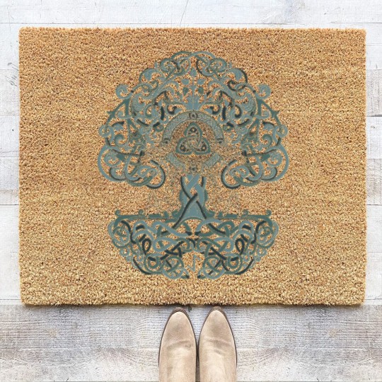 Discover Tree of Life Yggdrasil Norse Pagan Mythology Coir Doormats