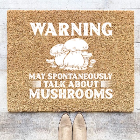 Discover Mushroom Foraging Hunting Seasoning Mushrooming Coir Doormats