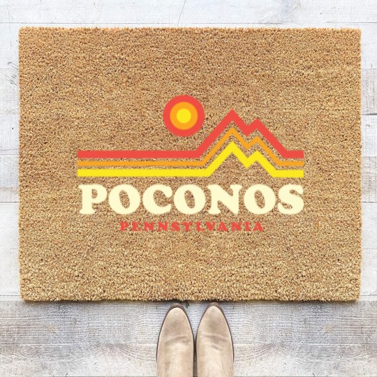 Discover Pocono Mountains Retro Pennsylvania - Poconos - Coir Doormats
