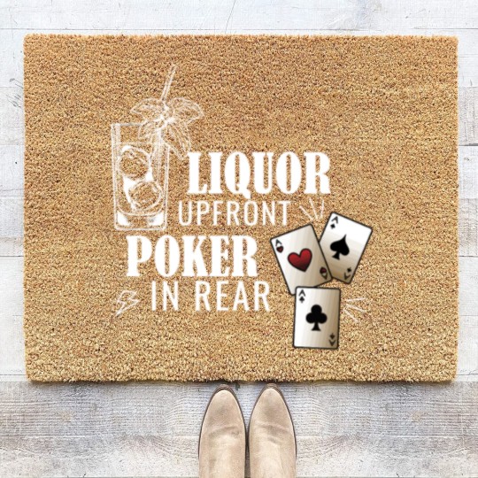 Discover Liquor Up Front Poker In The Rear Gambling Long Sl Coir Doormats