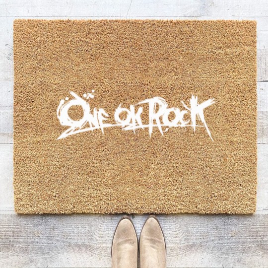 Discover ONE OK ROCK BANNER (White) Coir Doormats