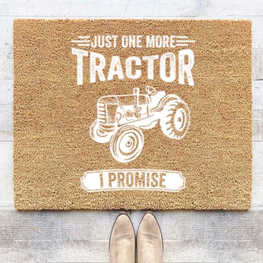 Discover Farmer Just One More Tractor I Promise Gift Coir Doormats