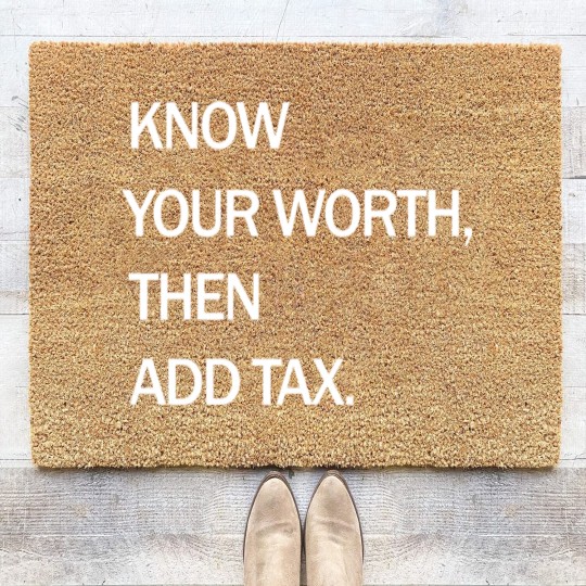Discover Know Your Worth Then Add Tax Funny Coir Doormats Coir Doormats