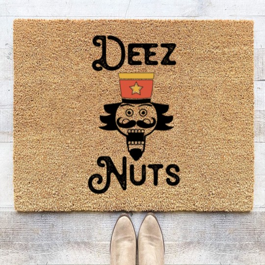 Discover Deez Nuts Nutcracker For Men Women Coir Doormats