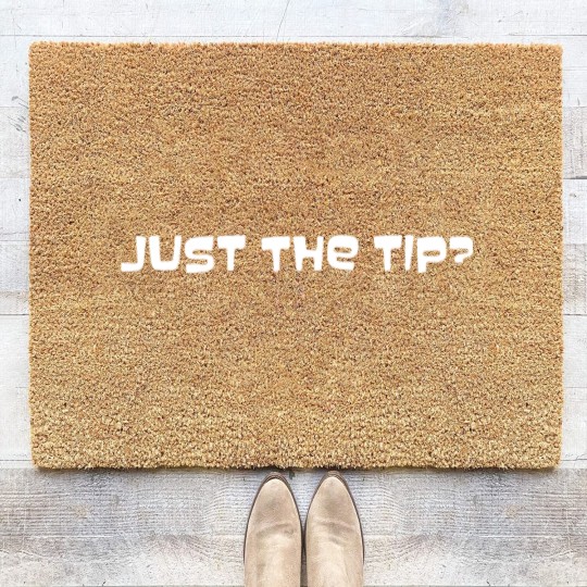 Discover Just the Tip Funny logo Coir Doormats