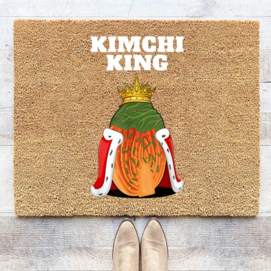 Discover Kimchi King | Mens Kimchi Lover Coir Doormats | Food Korean Kimchi Coir Doormats