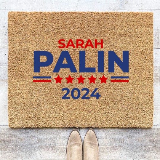 Discover Sarah Palin Alaska Governor Republican For Preside Coir Doormats