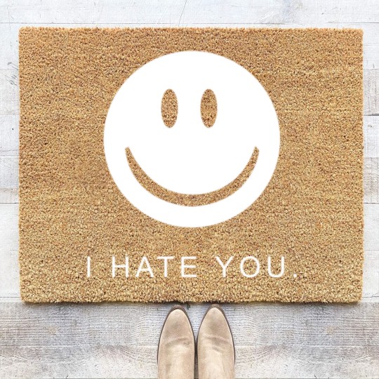 Discover I Hate You Face Gamer Hip-hop Juggalo Coir Doormats