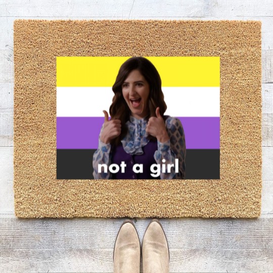 Discover Nonbinary Janet “Not a Girl” (The Good Place) - The Good Place - Coir Doormats