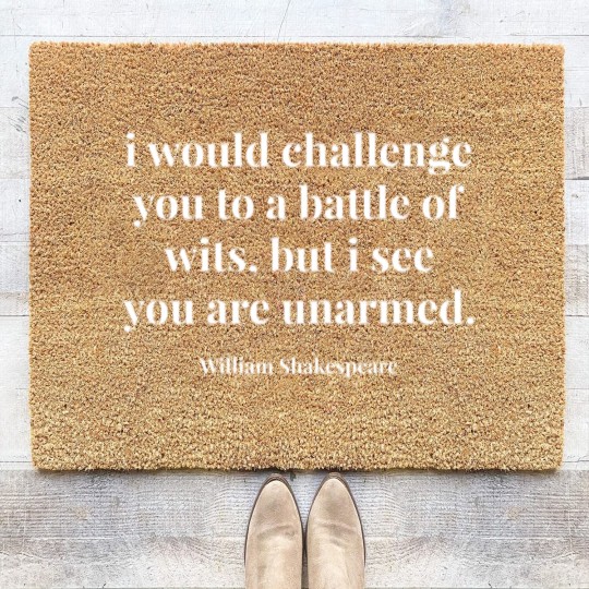 Discover I Would Challenge You To A Battle Of Wits Coir Doormats