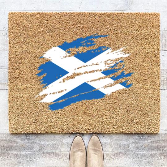Discover Scottish Flag Scotland Football Rugby Cricket Coir Doormats
