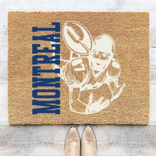 Discover Montreal Football with Player Graphic - Montreal Football - Coir Doormats
