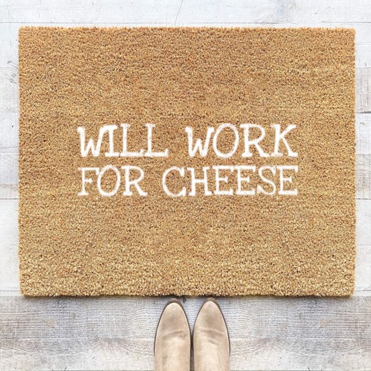 Discover Will Work For Cheese Coir Doormats