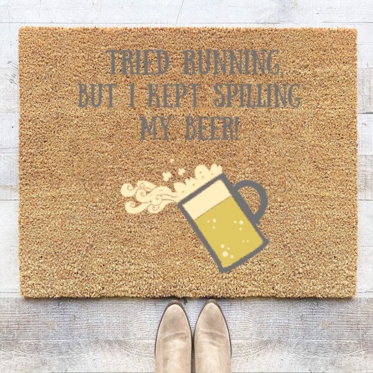 Discover Run with Beer Coir Doormats