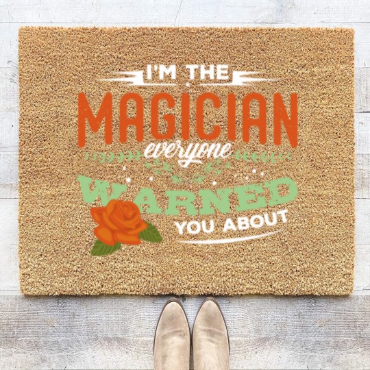 Discover Magicians Magic Magician Wizard Sorcery Trick Gift Coir Doormats