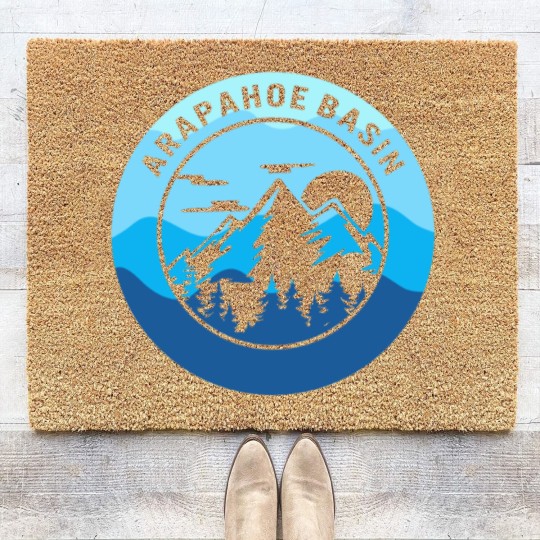 Discover Arapahoe Basin Coir Doormats, Skiing Gift Idea, Coir Doormats