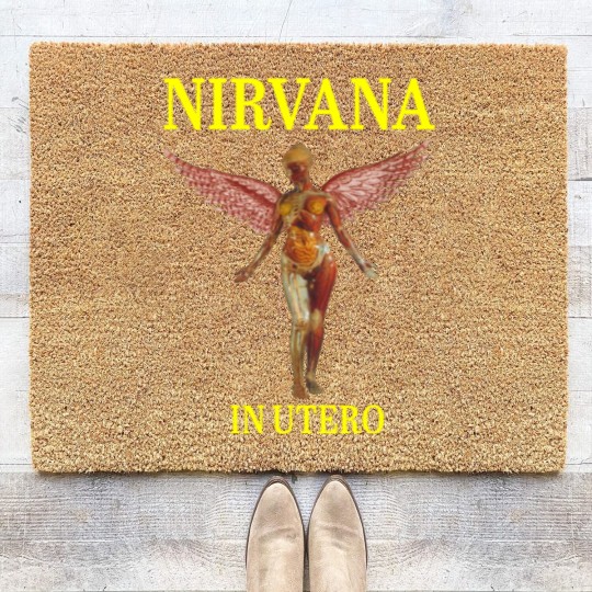 Discover Vintage_Nirvanas_t shirt_music 2021 Coir Doormats